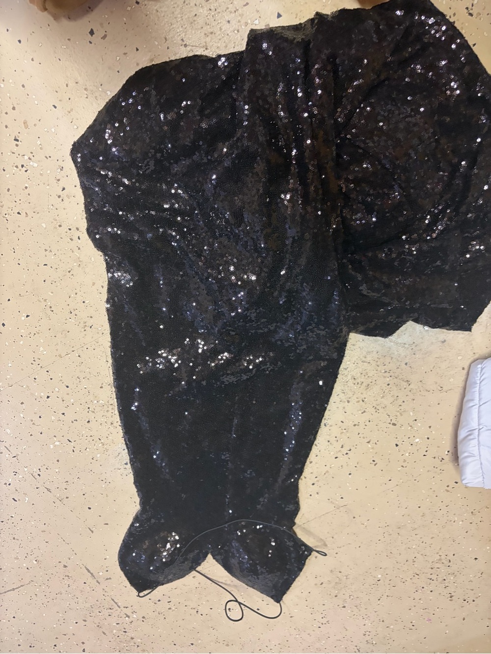 B Darlin Black Sequin Strapless Prom Dress
